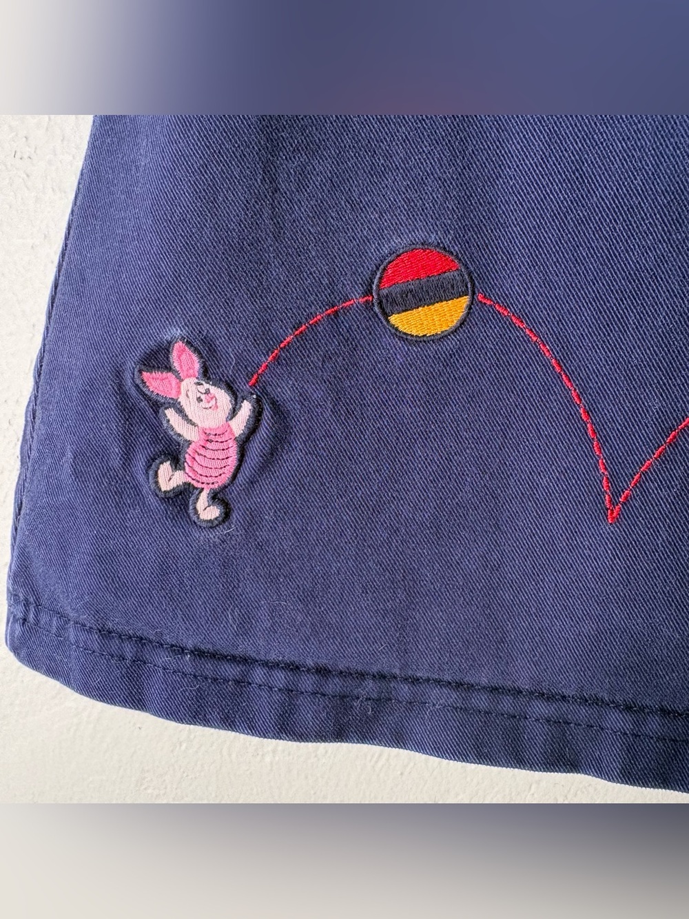 Vintage Winnie the Pooh Blue Disney Store Embroidered Jumper Dress - Picture 3 of 5